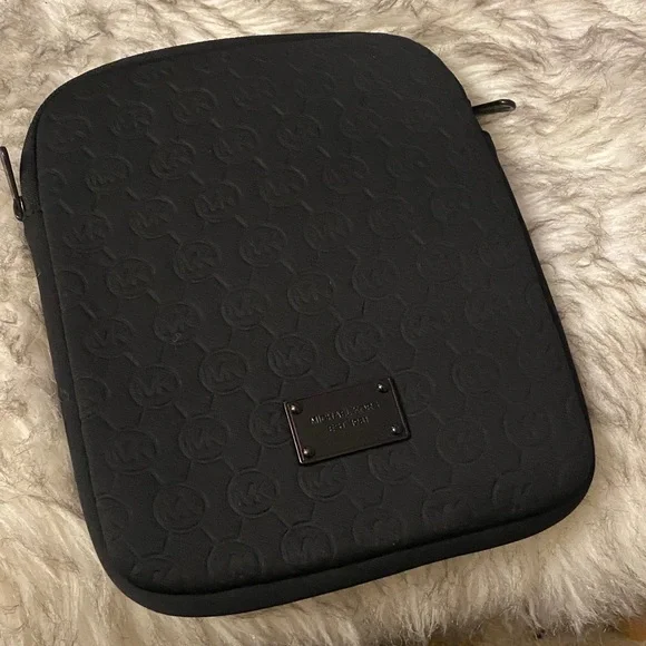 Michael Kors Embossed Black Laptop Bag