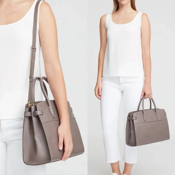 EUC Cuyana Work Satchel in Clay Smooth Leather
