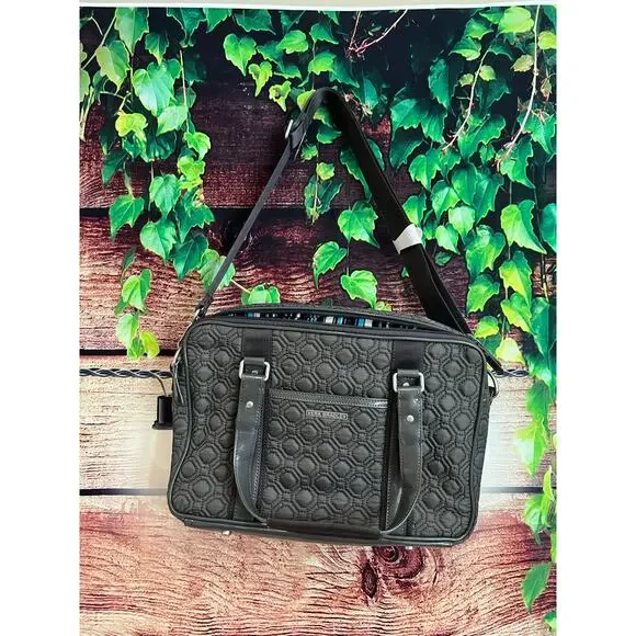 Vera Bradley Quilted Laptop Travel Shoulder Messenger Shoulder Bag 14x9.5x3.5