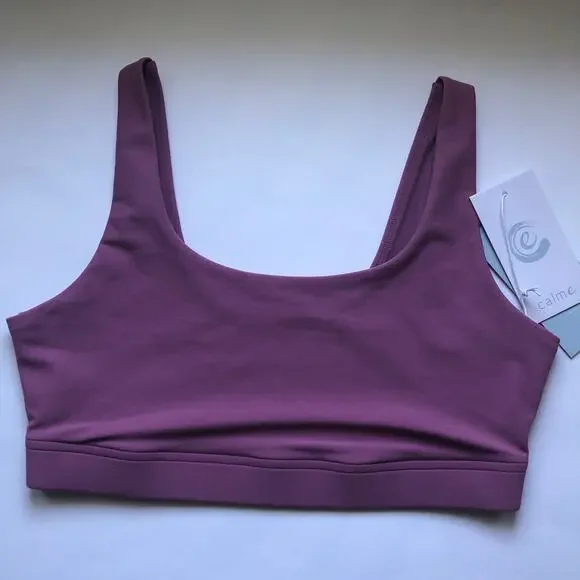 NWT Johnny Was Calme Endurance Scoop Sports Bra In Lavender Sz M