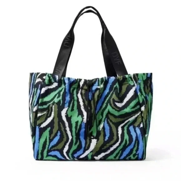 NWT DVF for Target Disco Zebra Tote‎ Bag Laptop 12x18 Diane von Furstenberg NWT