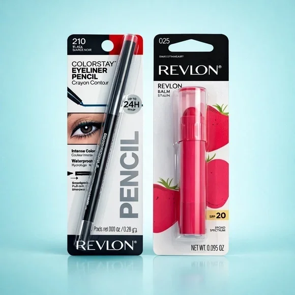 Revlon ColorStay Teal Eyeliner and Pink Balm Set Fresh Strawberry