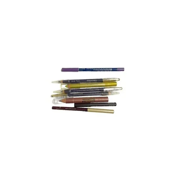 Max Factor Covergirl Set of 8 Eyeliner Pencils Gold Purple‎ Brown NEW