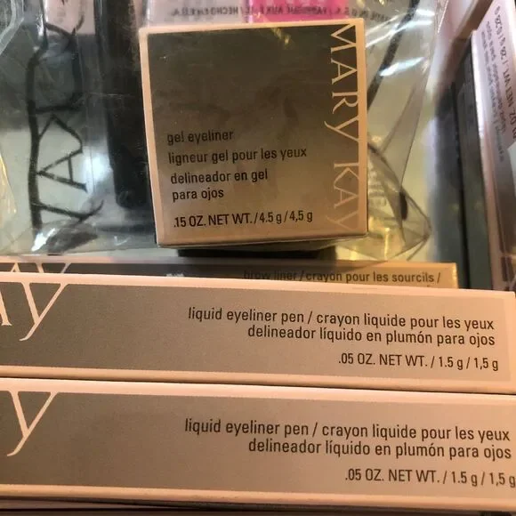Mary Kay liquid gel eyeliner black pen‎ NIB LOT 3