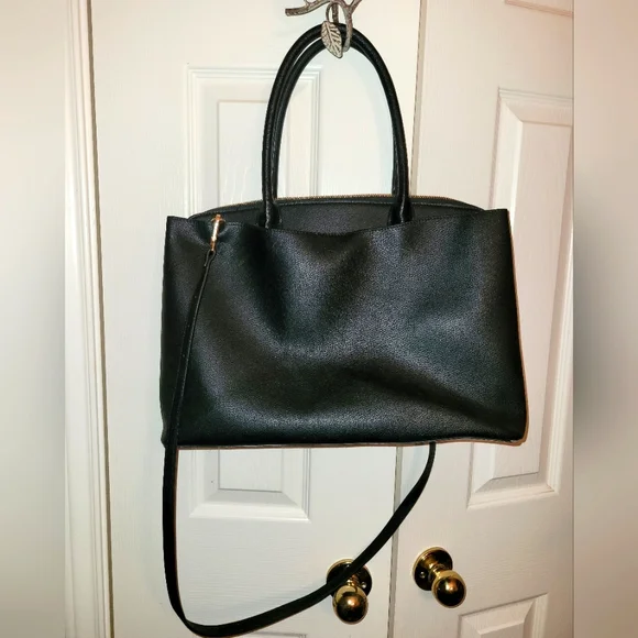 A new day black solid bag