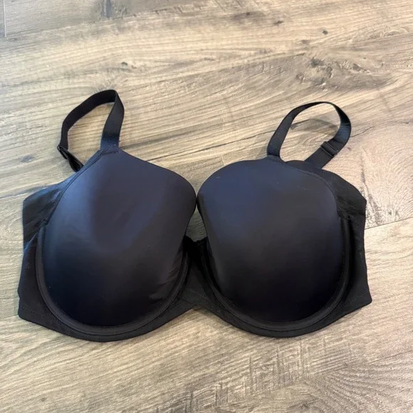 Felina Essentials Black Underwire T-Shirt Bra 38DD Style 245033