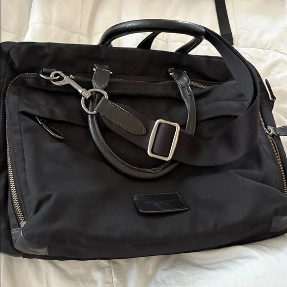 Coach Black Briefcase Cloth Authentic Coach mens‎ briefcase travel bag satchel