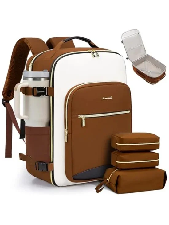 40L Travel Backpack Carry On Airline Approved Packing Cubes Weekender Laptop