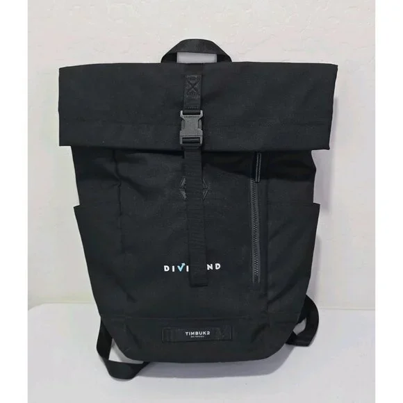 Timbuk2 Tuck Pack Roll Top Water Resistant Laptop Backpack Black