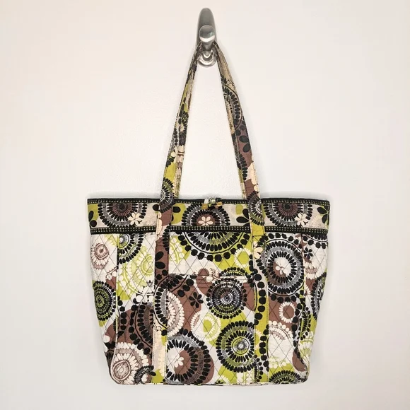 Vera Bradley Laptop Tote Cocoa Moss
