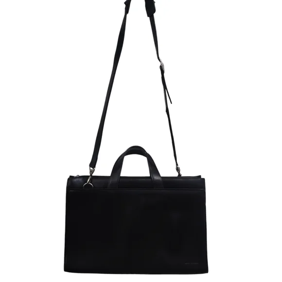 Jack Georges Milano Leather Laptop Business Case Black