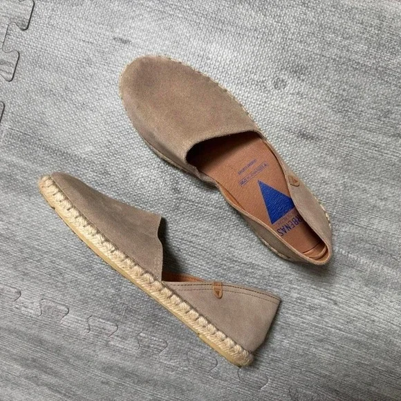Verbenas Leather Suede Espadrille Flats Slip‎ On Shoes Women's 9