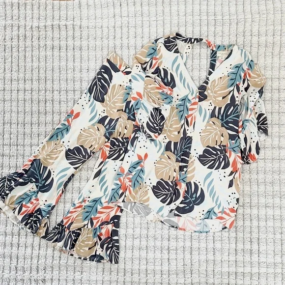Saltwater Luxe Tropical Leaves Pajama Set