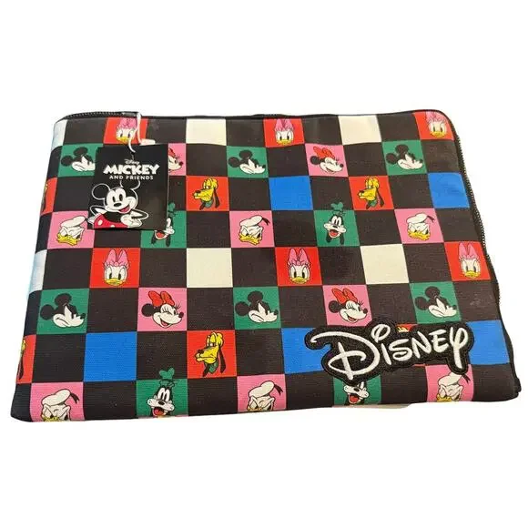Disney Mickey & Friends Checkerboard Zip Pouch 14