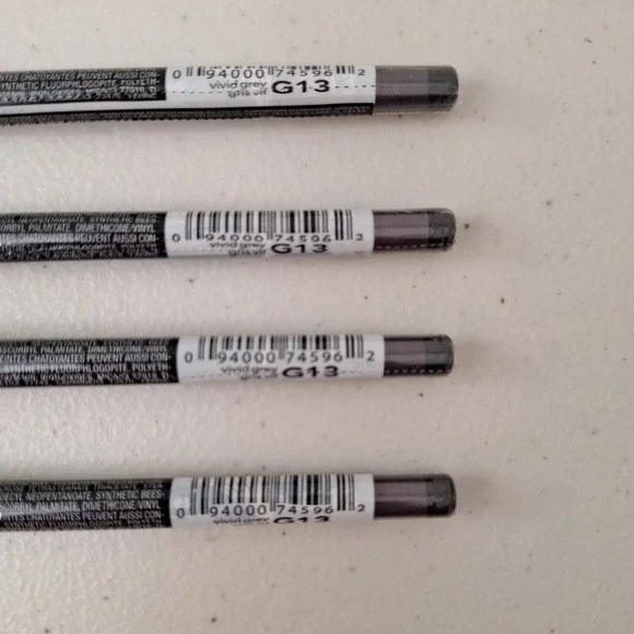 4 Set AVON GLIMMERSTICKS CHROMES EYE LINER - Vivid Grey- G13 - New Sealed