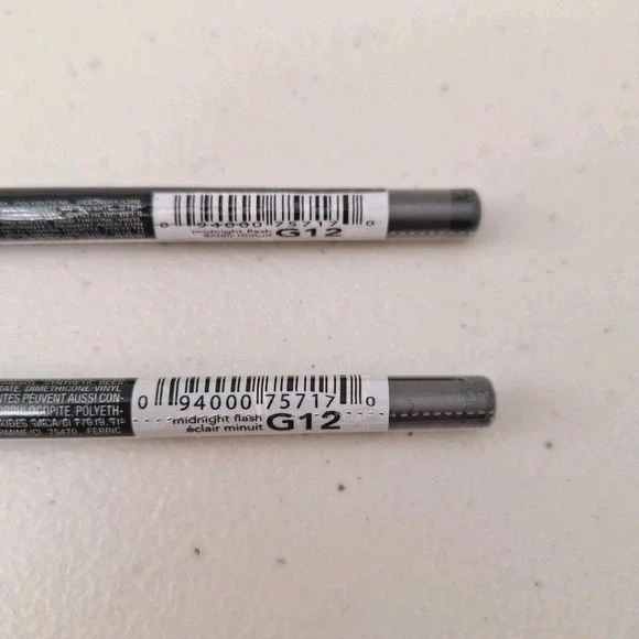 2 Set AVON GLIMMERSTICKS CHROMES EYE LINER - Midnight Flash G12- New Sealed