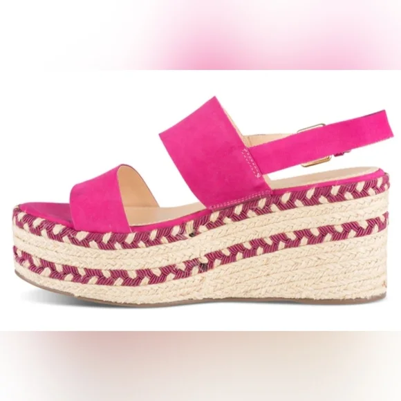 Klub Nico Vonnie Magenta Pink Nubuck Espadrilles Women's Size US 8 Boho Chic