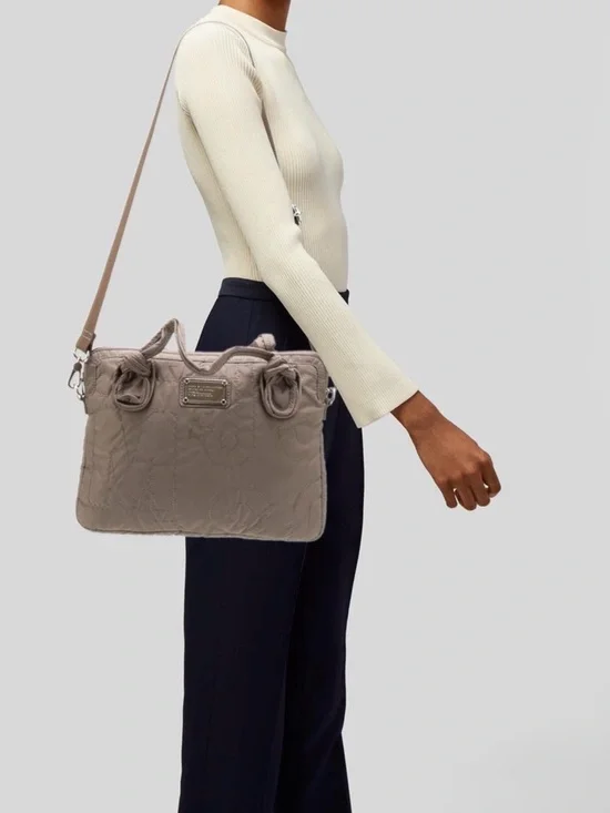 Marc by Marc Jacobs Taupe Quilted Nylon Tote