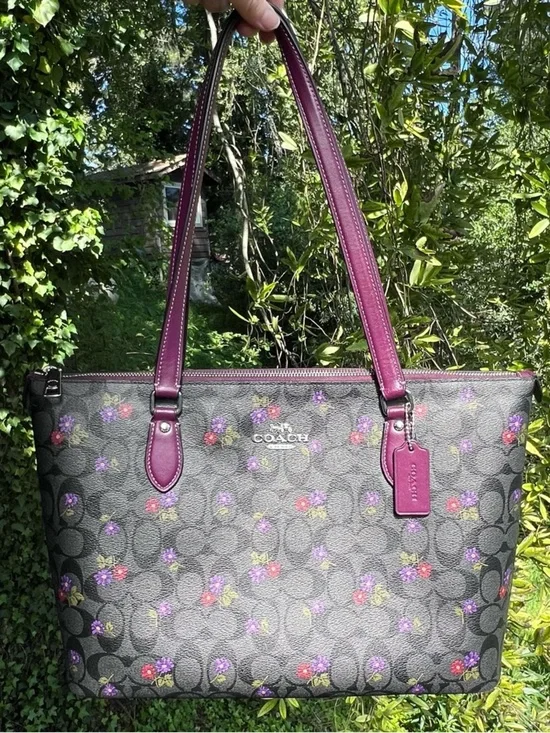COACH Gallery Tote Limited Edition Country Floral Print AUTHENTIC