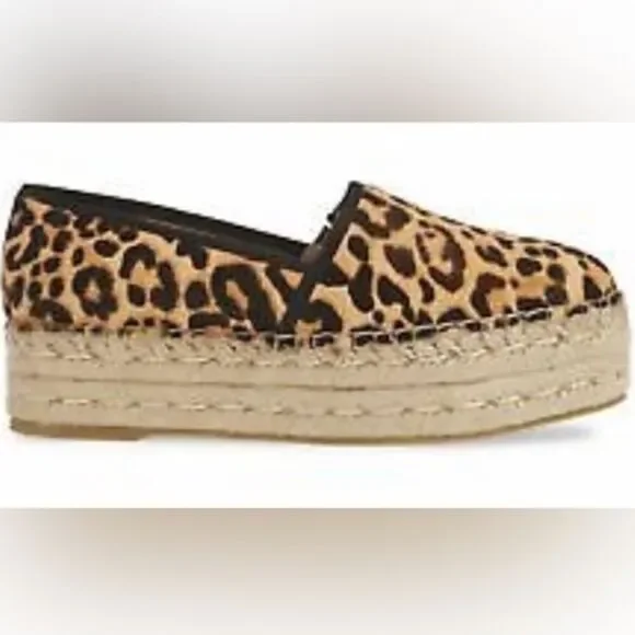 Steve Madden Summer Alexia Cheetah Espadrilles Platforms Size 7 NWOT