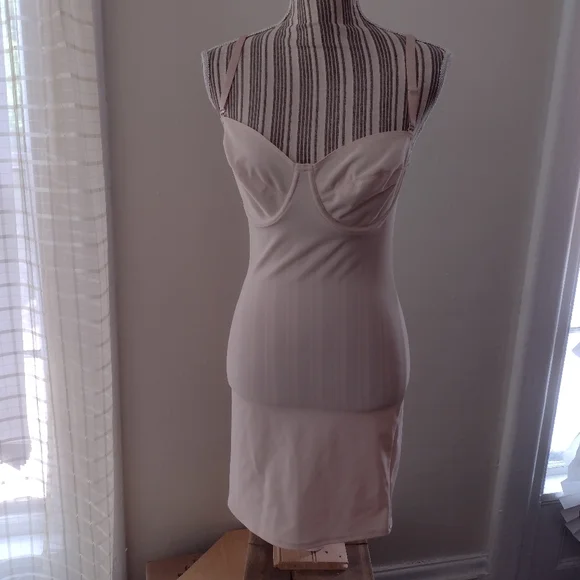 Body Slimmers by Nancy Ganz Underwire Slip Dress w/ Convertible Straps Size 36C