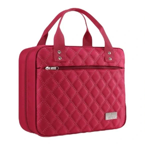 Estour Travel Toiletry Bag Large Makeup Bag Organizer with Detachable Mirror