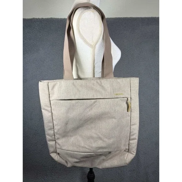 Incase City Market Tote Bag Khaki Tan Heathered Laptop Shoulder Bag Women Mens