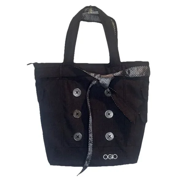 OGIO Cintas Women's Melrose Tote Laptop Bag Storm Gray Large Buttons Pockets