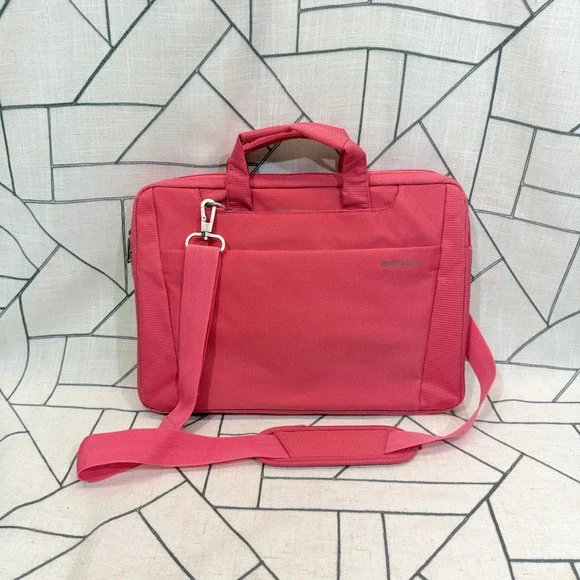 Brinch Laptop Bag 15.6 Inch Pink Messenger Shoulder Briefcase Case Sleeve