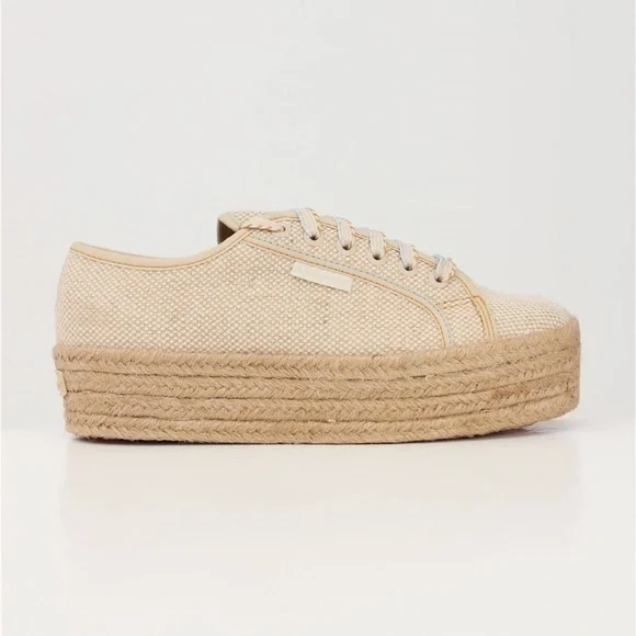 Sugerpga Espadrille Lace Up Flatforms Size 10.5