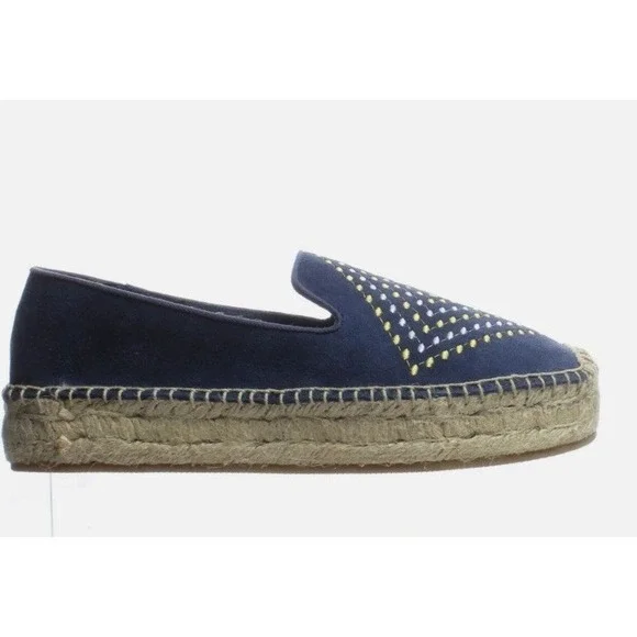 Women's Jack Rogers Luna Suede Espadrille Shoes Embroidered Slip‎ On Size 8.5