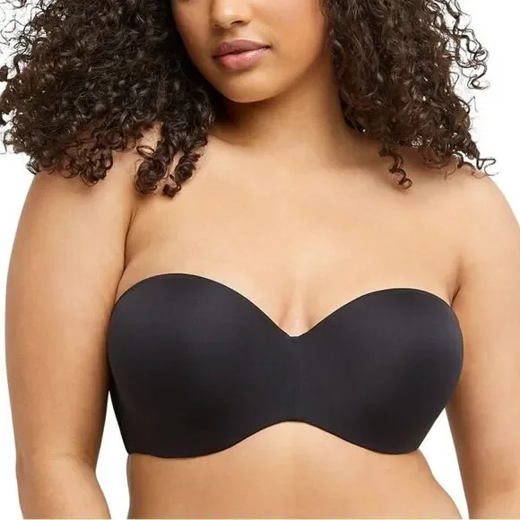 Maidenform Black Strapless Convertable Padded Bra