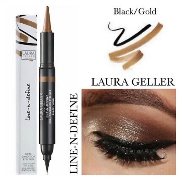 ✨ Laura Geller Line-N-Define Dual Dimension Eyeliner - Black/Gold