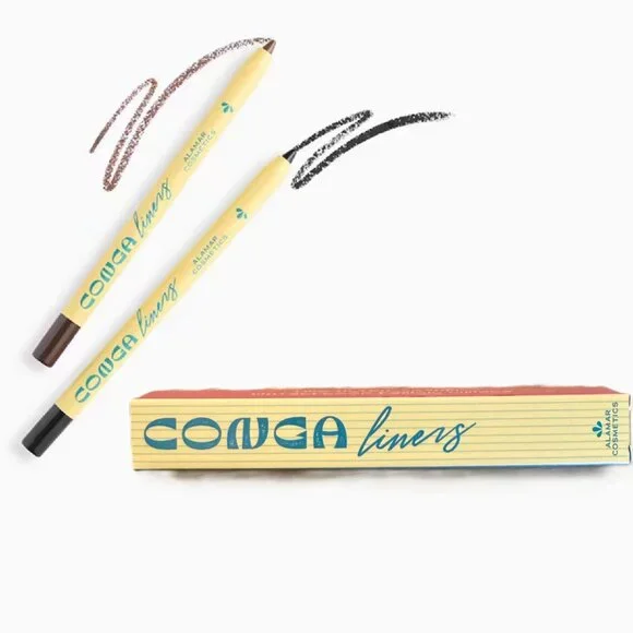 Alamar Cosmetics Conga Eye Liners Duo Brown Black Set Waterproof Creamy Pencils