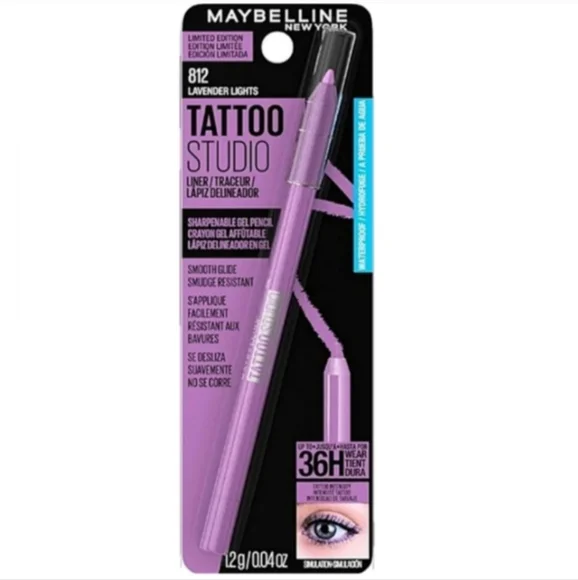 25 x MAYBELLINE Tattoo Studio Eyeliner, 36 HR 812 Lavender Lights BULK BUNDLE