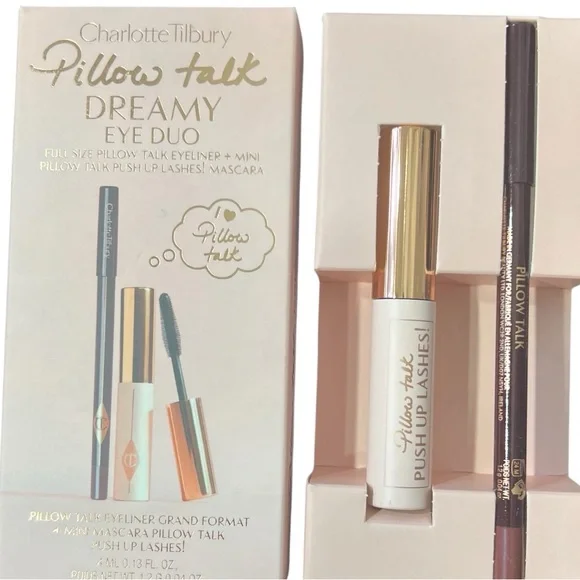 NIB Charlotte Tilbury Pillow Talk Dreamy Eye Duo - Super Blk mascara & Eyeliner