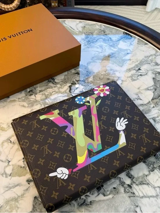 Louis Vuitton Brown Monogram Envelope Laptop Organizer