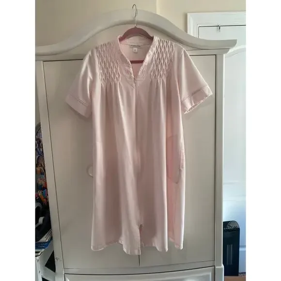 Miss Elaine CottageCore Fairycore Housecoat Robe Pink Medium