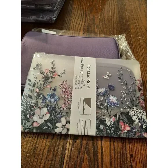 New Wocadi 5-in-1 Purple Floral MacBook Pro 13