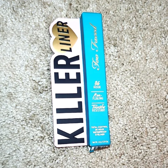 Too Faced Killer Liner in Killer Turquoise. New Full Size. Discontinued Color