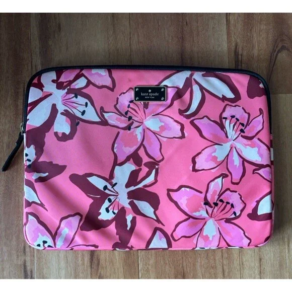 Kate Spade New York Padded Laptop Sleeve Case Pink Floral Print