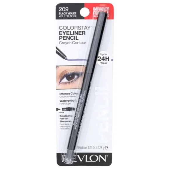 Revlon Colorstay Eyeliner Pencil, 24hr Wear, Waterproof, 209 Black Violet