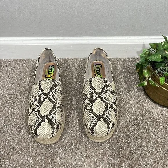 Circus By Sam Edelman Platform Espadrilles Snakeskin Women's Size 9 M