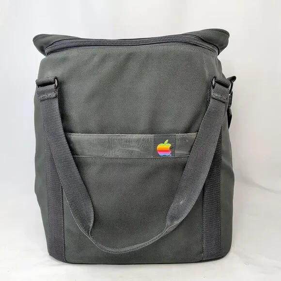 Apple Macintosh Carrying Bag Case Plus SE Classic Vintage Rainbow Logo Padded