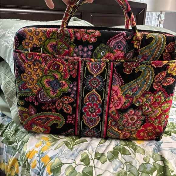 Vera Bradley Quilted Laptop Bag Sleeve Case 15” Floral Paisley