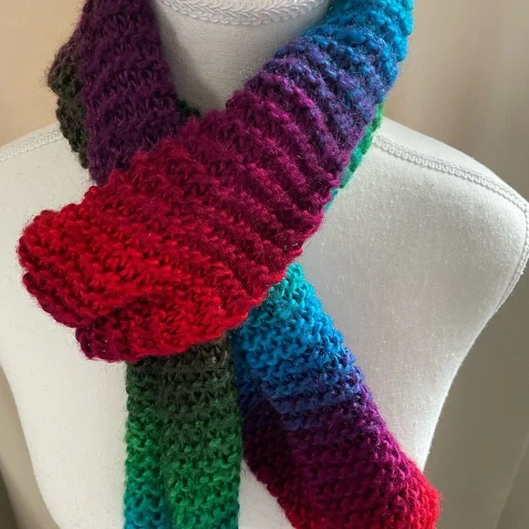 Multicolor Knit Scarf