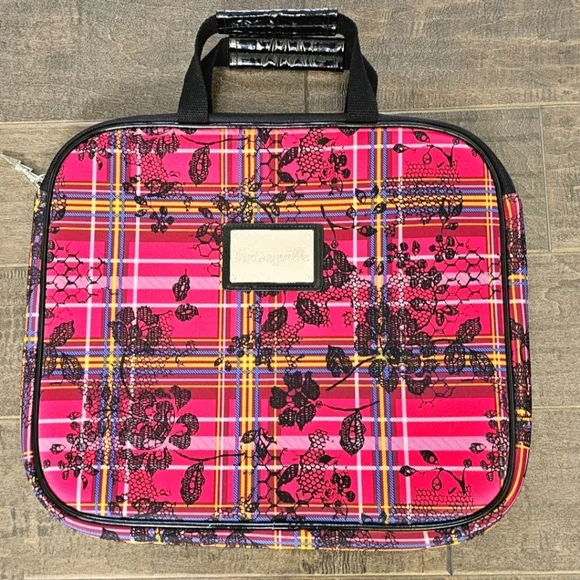 Betsey Johnson Pink Plaid Laptop Carrying Bag