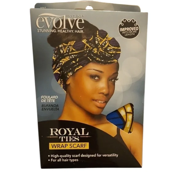 EVOLVE Black and Gold Scarf Wrap Accessory NIB