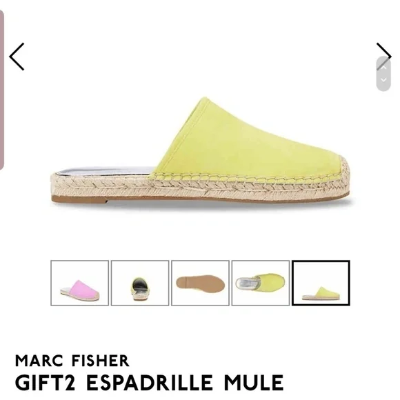 New Marc Fisher gift2‎ leather espadrilles