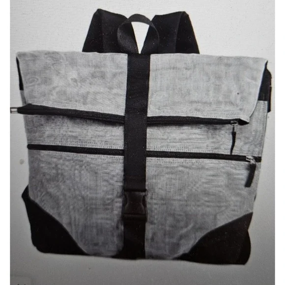 SMATERIA Comma uncycled Laptop blue Nylon mesh overlay black bag‎